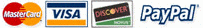 MasterCard Visa Discover PayPal